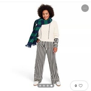 La Ligne black and white striped pants NWT size M